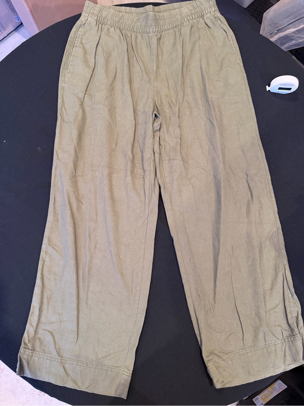 Old Navy Olive Green High Rise Wide Leg Pants Size L Casual Relaxed